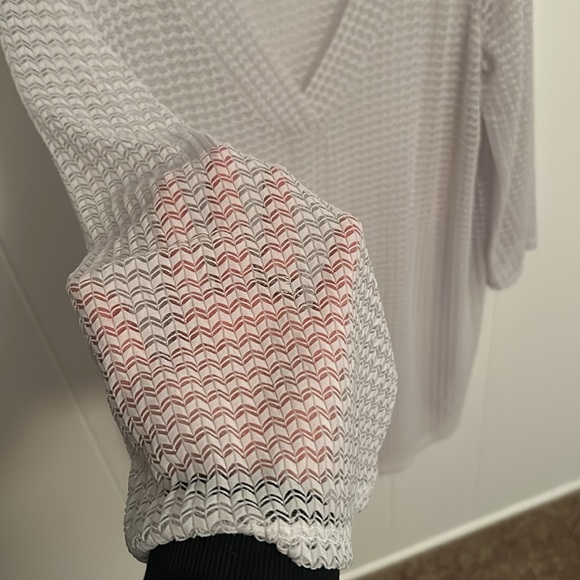 JORDAN TAYLOR White / Very Light Gray Sheer Swim Coverup M - Picture 2 of 3